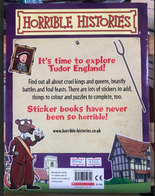 [USED]Horrible Histories: Terrifying Tudors Sticker Activity Book