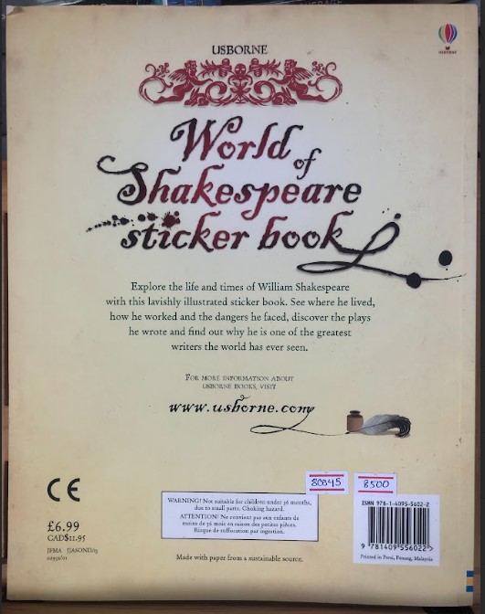 [USED]World of Shakespeare Sticker Book