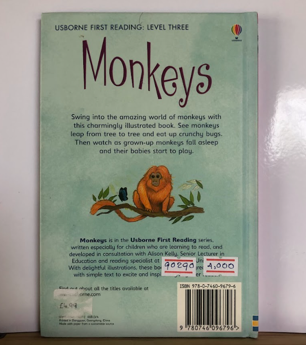 [USED] Usborne First Reading Level 3: Monkeys