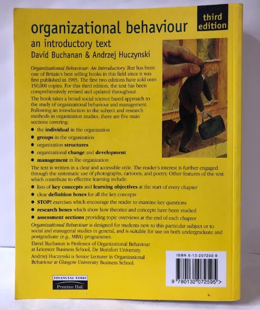 Organizational Behaviour: An introductory Text (3rd Edition)