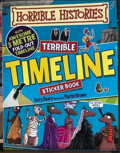 [80335] [USED] Horrible Science: Terrible Timeline Sticker Book